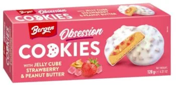 Bergen Cookies Strawberry & Peanut Butter 128g