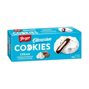 Bergen Cookies Cream Chocolate Biscuit & Vanilla Filling 128g