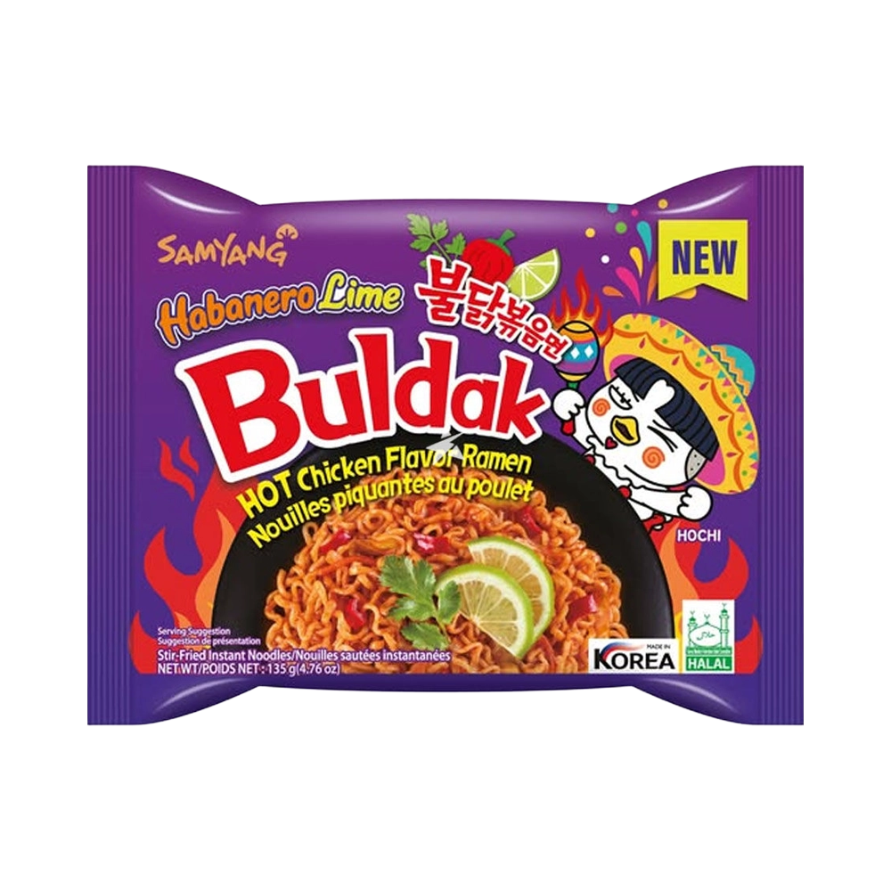 Samyang Buldak Hot Chicken Flavour Ramen Habanero Lime 135g Samyang Buldak Hot Chicken Flavour Ramen Habanero Lime 135g