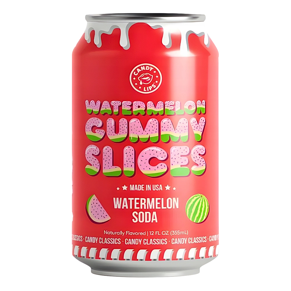 Candy Lips Watermelon Gummy Slices Soda 355ml Candy Lips Watermelon Gummy Slices Soda 355ml