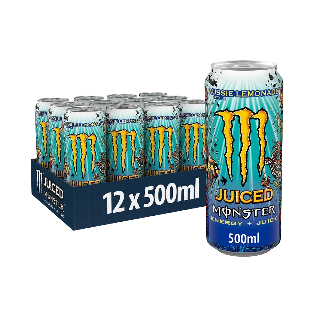 Kartón Monster Energy Juiced Aussie Style Lemonade 12×500ml Kartón Monster Energy Juiced Aussie Style Lemonade 12×500ml